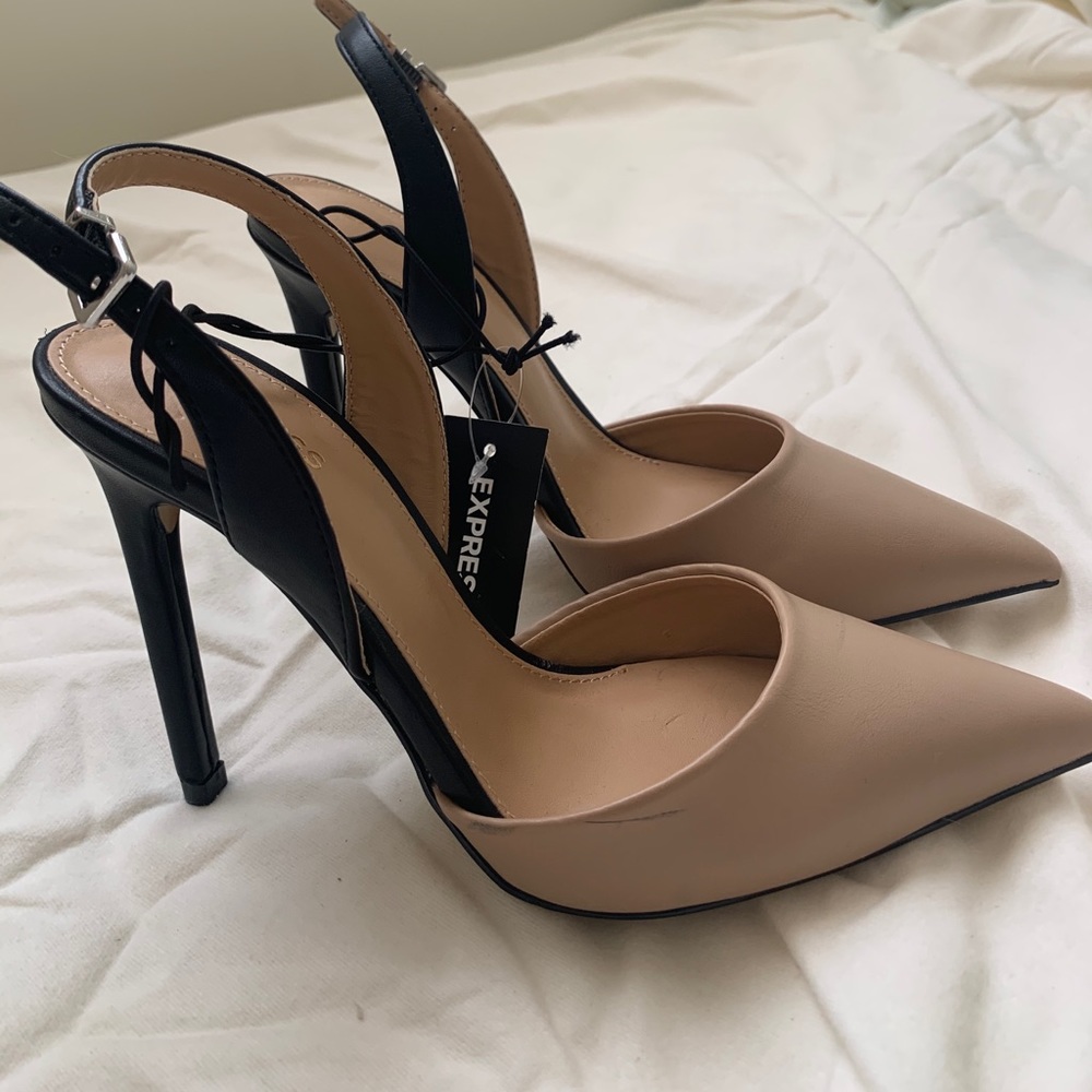 Black and brown high heels form express